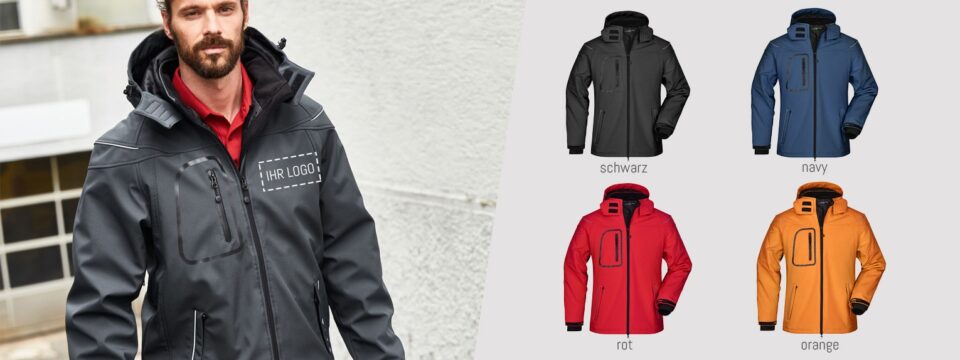 JN1000 Herren Winter Softshell Jacke